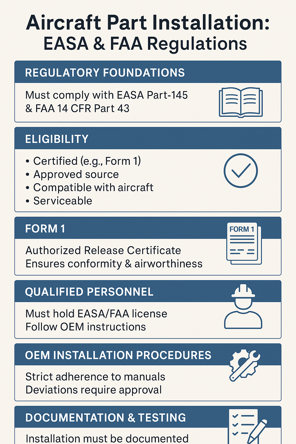 Comprehensive Guide to Aircraft Part Installation